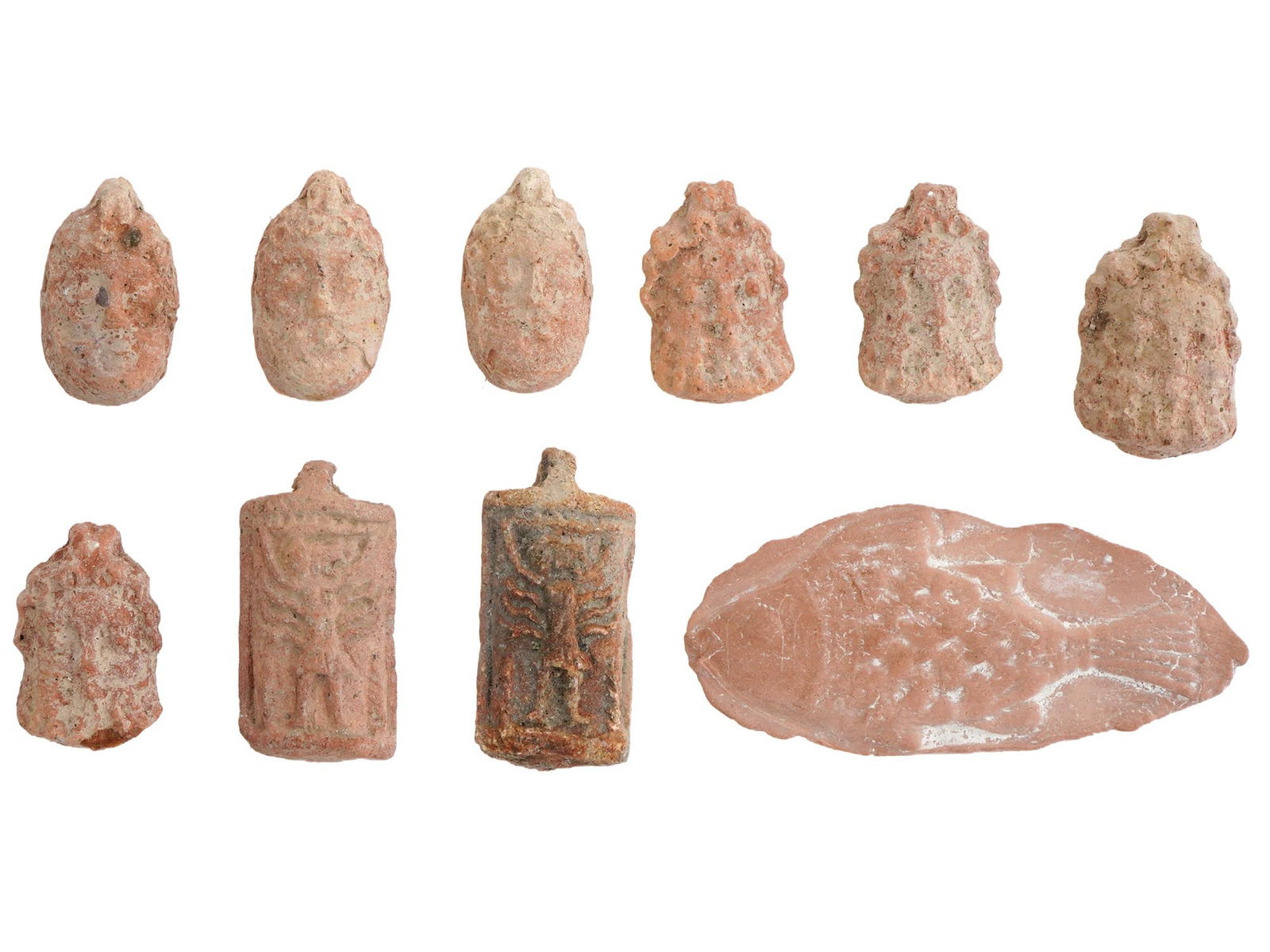 ANCIENT ROMAN TERRACOTTA CLAY PENDANTS 100 TO 300 AD (1 of 3)