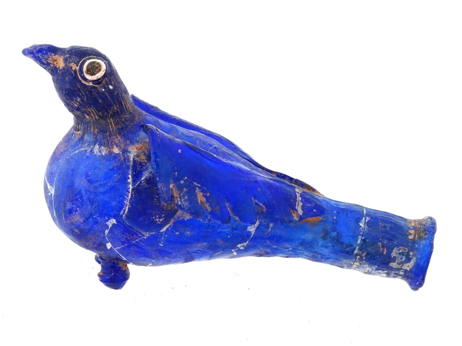 ANCIENT BYZANTINE ISLAMIC MOSAIC GLASS BIRD BOTTLE (1 of 6)