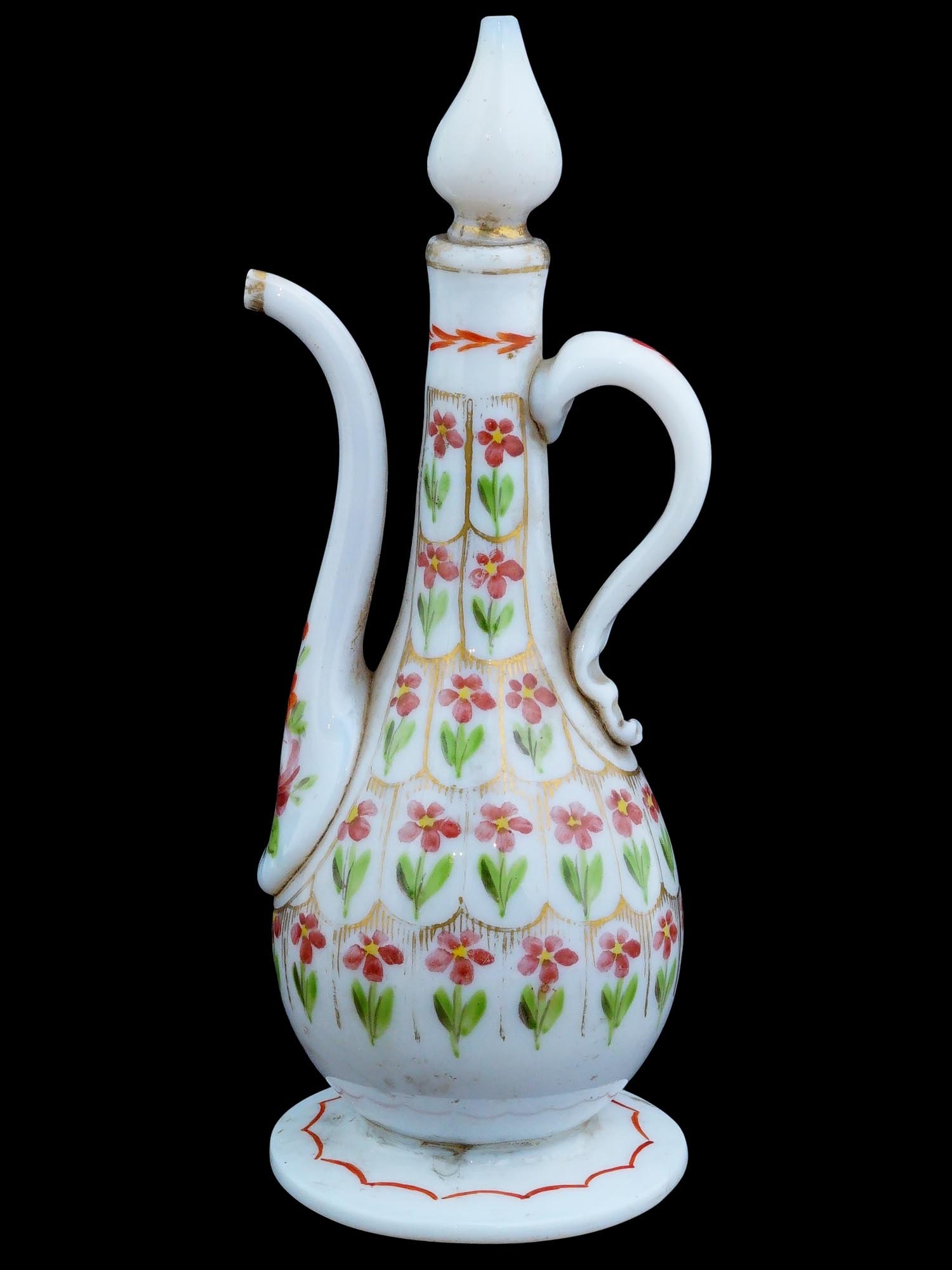 18TH CENTURY TURKISH OTTOMAN OPALINE GLASS PITCHER (1 of 9)