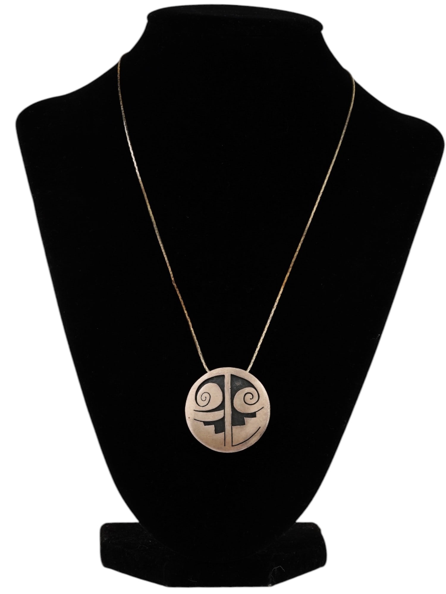 OLD PAWN STERLING SILVER NECKLACE W PENDANT MARKED (1 of 6)