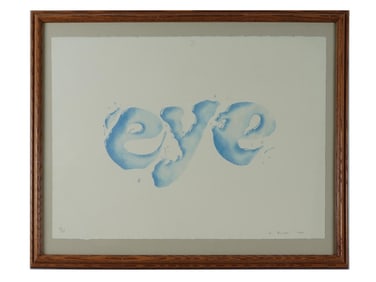 ED RUSCHA AMERICAN POP ART EYE COLOR LITHOGRAPH
