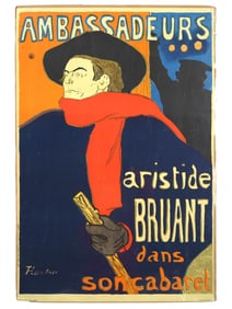 ARISTIDE BRUANT TOULOUSE LAUTREC STEDELIJK POSTER