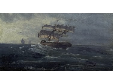 JOSEPHINE MARY ANTIQUE 19TH C FRENCH OIL PAINTING