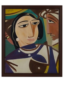 MODERN SRI LANKAN OIL PAINTING AFTER GEORGE KEYT