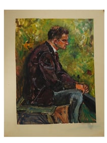 ATTR TO WILLEM DE KOONING AMERICAN GOUACHE PAINTING