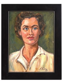 FEMALE PORTRAIT PAINTING SIGNED NICOLAI FECHIN