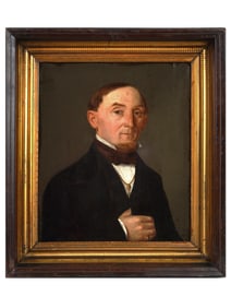 19TH CENTURY MALE PORTRAIT OIL PAINTING BY E BOLTZ