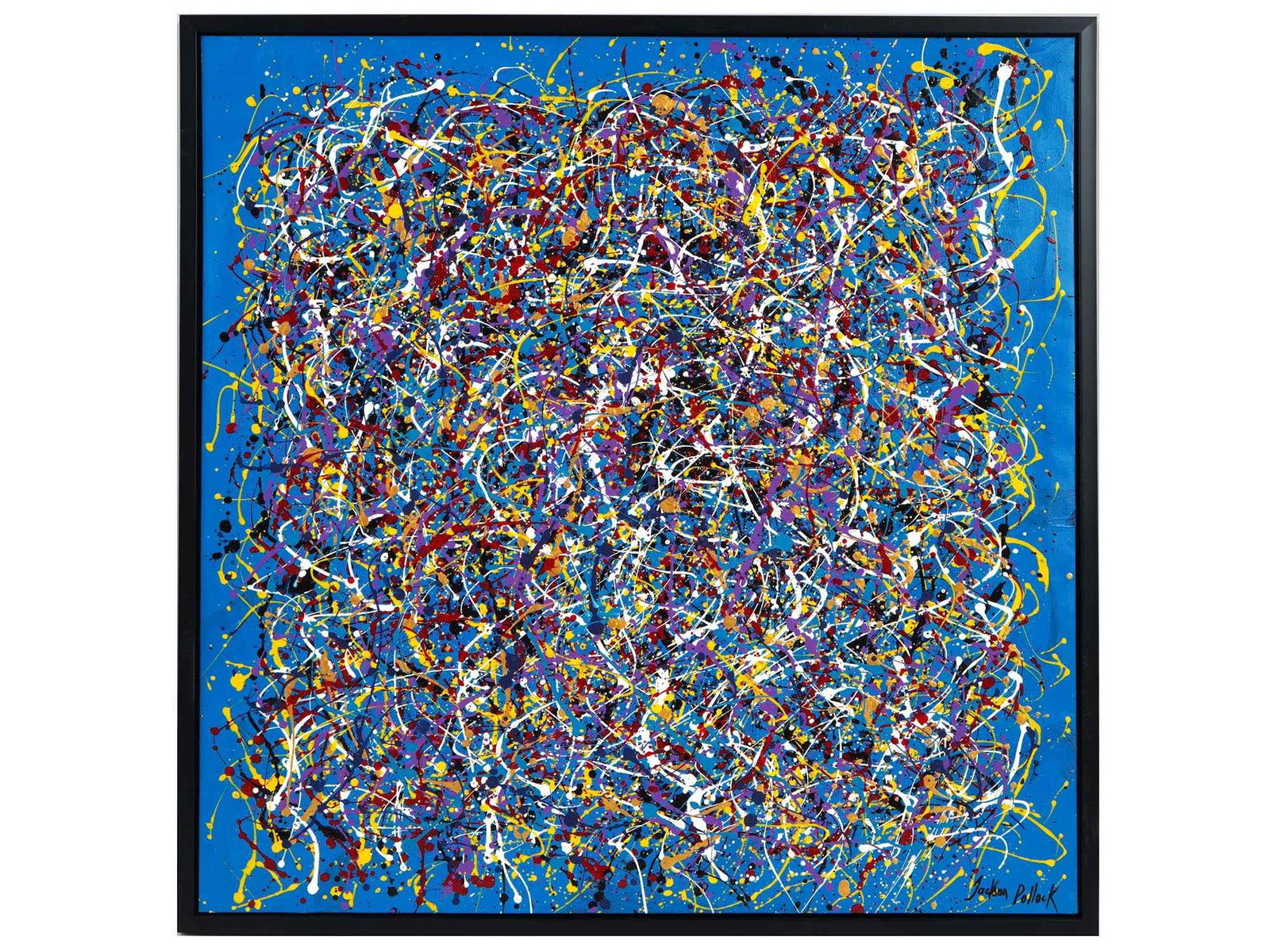 JACKSON POLLOCK MANNER ABSTRACT ACRYLIC PAINTING (1 of 6)