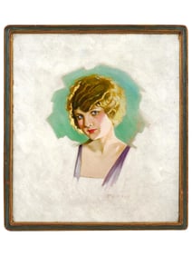 ATTR TO JAMES ERNEST BRIERLY PORTRAIT OIL PAINTING