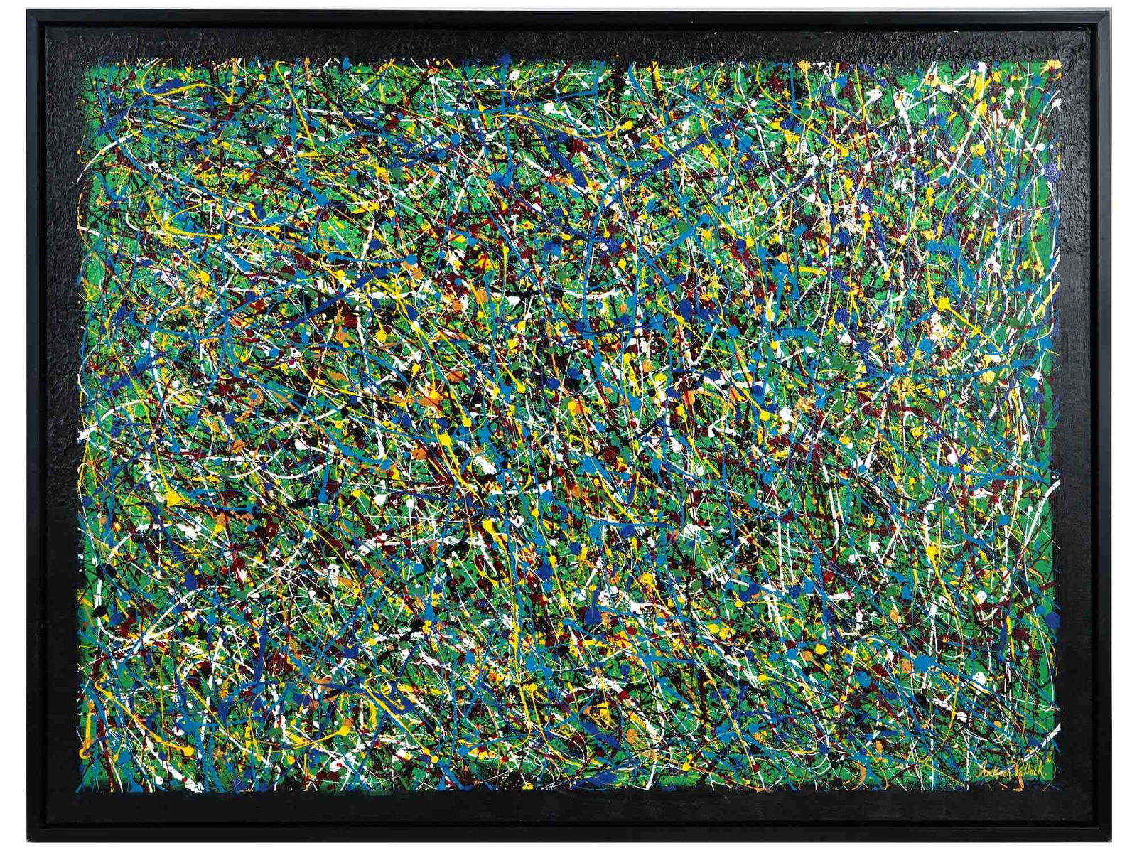 JACKSON POLLOCK MANNER ABSTRACT ACRYLIC PAINTING (1 of 6)