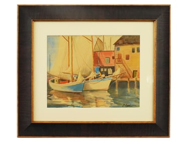 FRENCH WATERCOLOR PAINTING SIGNED GEORGES LAPCHINE