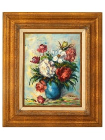 ATTR TO GULCIN TEREL MODERN STILL LIFE OIL PAINTING