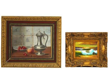 MODERN EUROPEAN STILL LIFE SEASCAPE OIL PAINTINGS