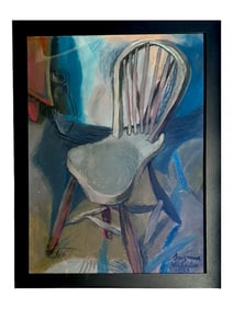 ATTR TO SUZANNE VALADON FRENCH PASTEL PAINTING