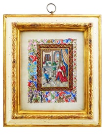 OLD MASTER MANNER MIXED MEDIA PAINTING LETTER ATTACHED