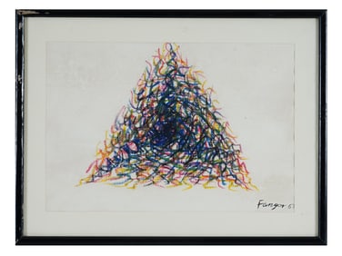 ABSTRACT PASTEL PAINTING IN WOJCIECK V FANGOR MANNER