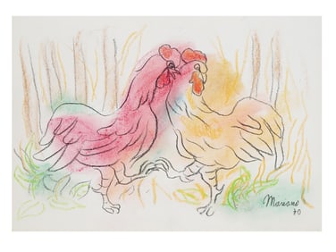 CUBAN MEXICAN PASTEL PAINTING ATTR MARIANO RODRIGUEZ