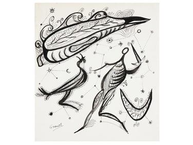 EUGENIO GRANELL MANNER SPANISH SURREAL INK PAINTING