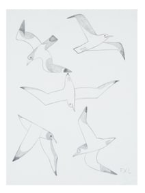 PENCIL PAINTING SIGNED FRANCOIS XAVIER LALANNE