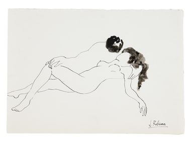 JOSEFINA ROBIROSA ARGENTINIAN PAINTING NUDE COUPLE