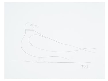 AFTER FRANCOIS XAVIER LALANNE FRENCH PAINTING DOVE