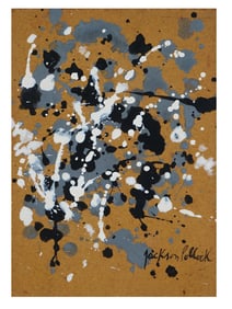 MANNER OF POLLOCK ABSTRACT EXPRESSIONIST PAINTING