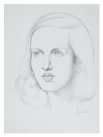 AFTER TAMARA DE LEMPICKA FEMALE PORTRAIT PAINTING