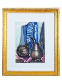 ATTR TO WILLEM DE KOONING MIXED MEDIA PAINTING ON PAPER