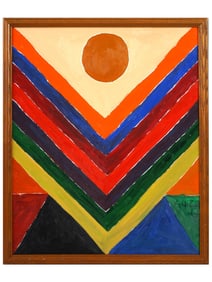 MODERN INDIAN OIL PAINTING AFTER SAYED HAIDER RAZA