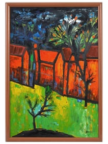 FRANCIS NEWTON SOUZA MANNER INDIAN OIL PAINTING