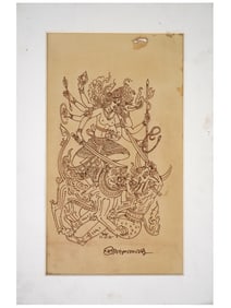 NANDALAL BOSE INDIAN PAINTING GODDESS DURGA