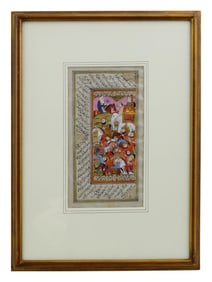 ANTIQUE 19TH C INDO PERSIAN MINIATURE PAINTING