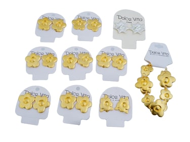 FRENCH JEWELRY SET EARRINGS AND BRACELET BY DOLCE VITA