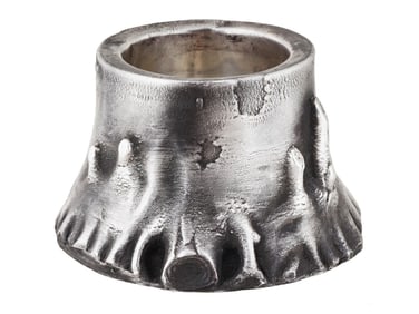 RUSSIAN 84 SILVER HOLLOW STUMP SALT CELLAR