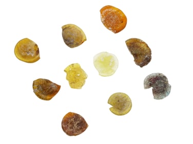 ANCIENT ROMAN MULTICOLOR GLASS MEDALLIONS 100 TO 300 AD