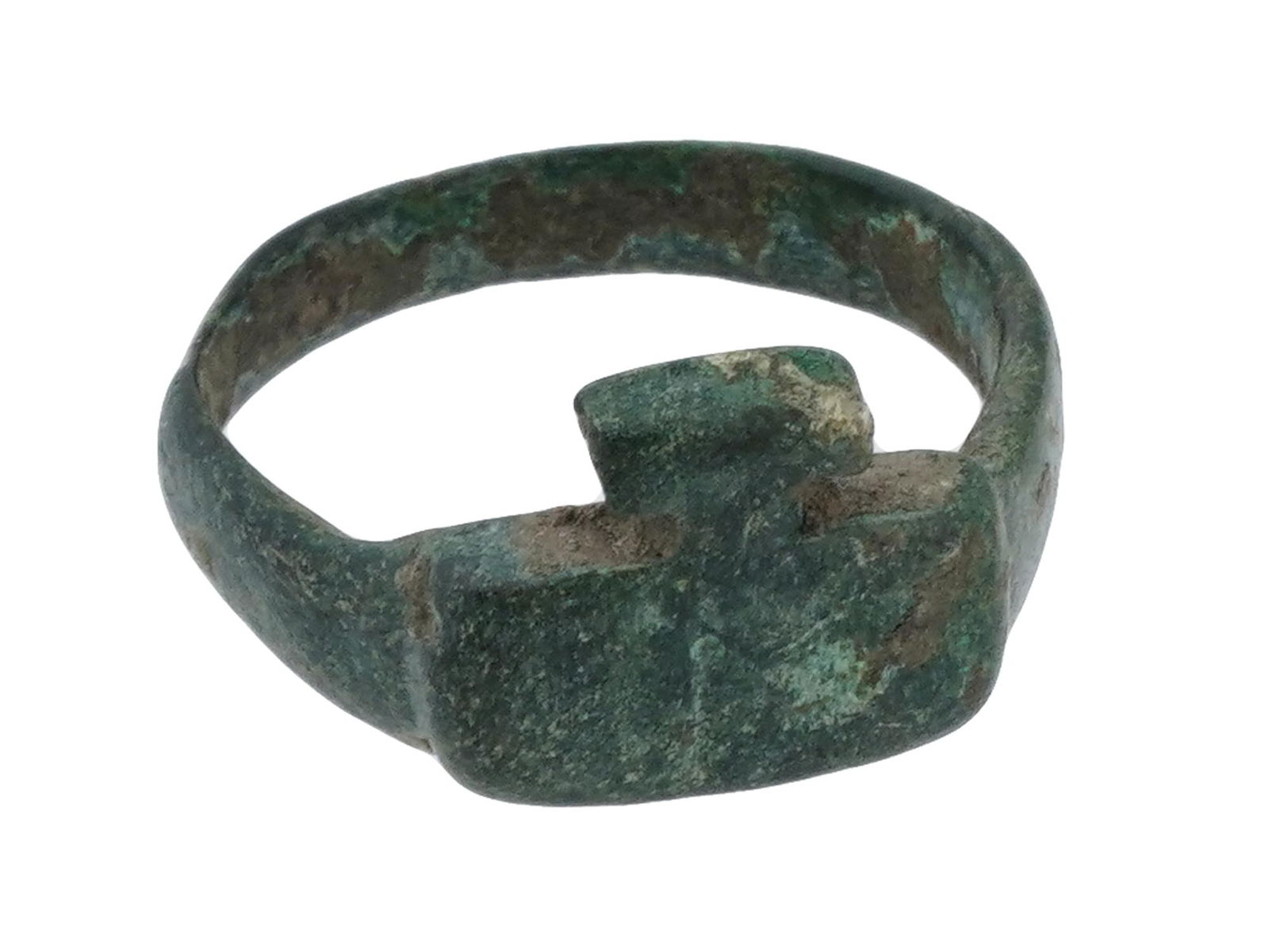 ANCIENT ROMAN PERIOD BRONZE KEY RING 100 TO 300 AD (1 of 5)