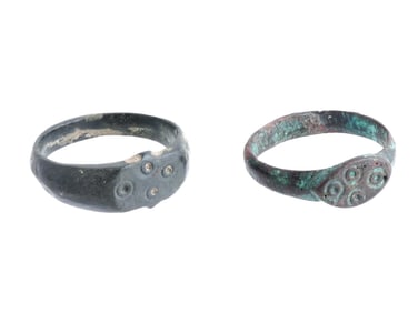 ANCIENT EASTERN ROMAN EMPIRE BYZANTINE BRONZE RINGS