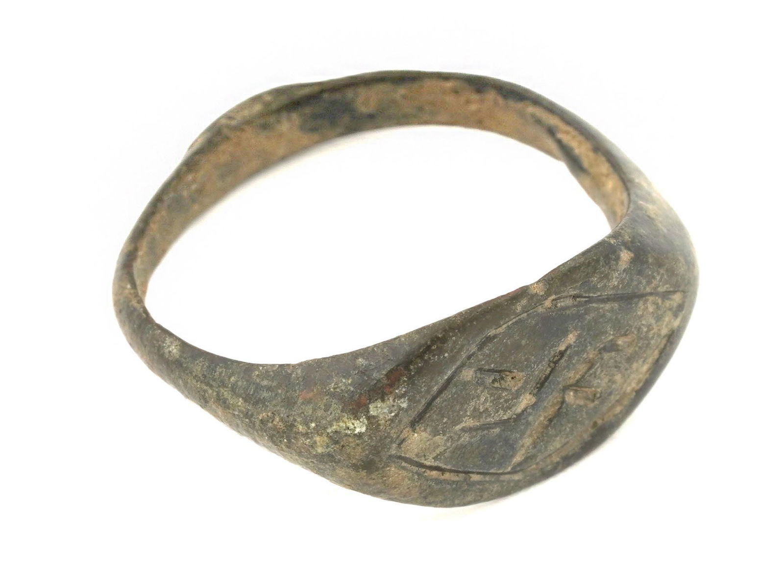 ANCIENT ROMAN EGYPTIAN BRONZE EYE AGAINST EVIL RING (1 of 5)
