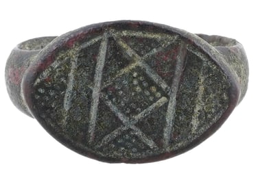 ANCIENT ROMAN EGYPTIAN BRONZE SIGNET RING