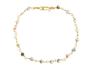 ANCIENT ROMAN GOLD AND GLASS BEAD BRACELET 100 TO 300AD