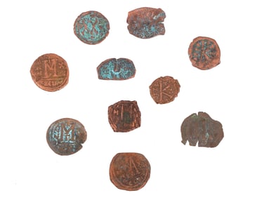 ANCIENT BYZANTINE EASTERN ROMAN EMPIRE NUMMI COINS