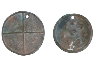 ANCIENT BYZANTINE EMPIRE SILVERED BRONZE MIRRORS