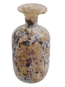 ANCIENT ROMAN GLASS MEDICINE BOTTLE 3RD CENTURY AD