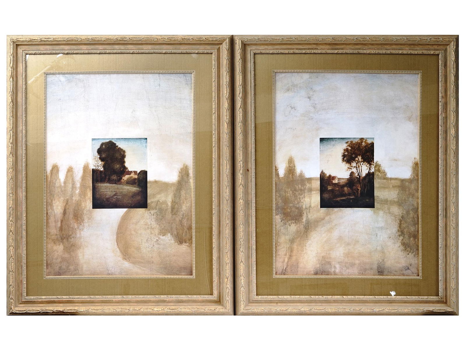 ANTIQUE HAND COLORED ENGRAVING IN MANNER OF COROT (1 of 4)