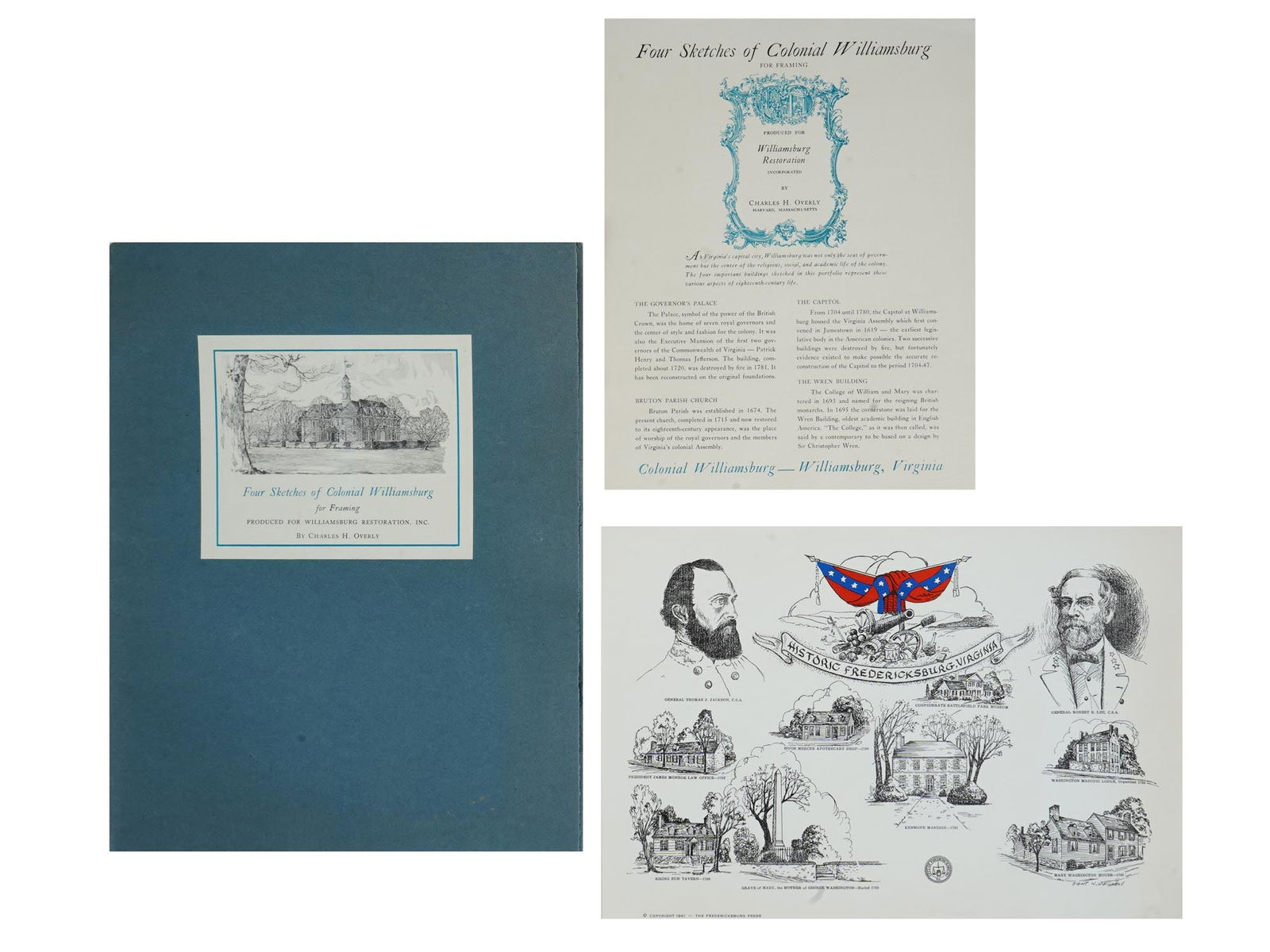 1959 SKETCHES OF COLONIAL WILLIAMSBURG PORTFOLIO (1 of 12)