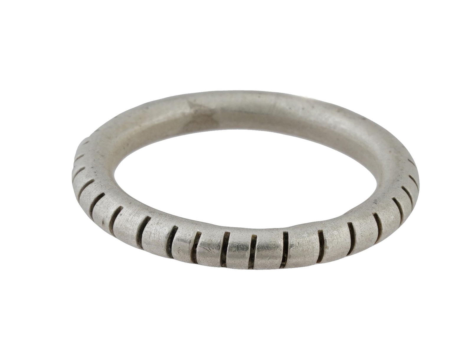 VINTAGE MEXICAN STERLING SILVER RIBBED RING (1 of 4)