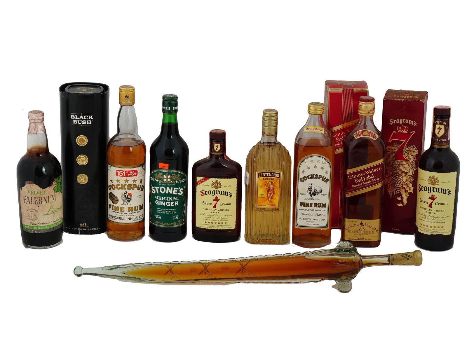 JOHNNIE WALKER SEAGRAMS LIQUEUR BOTTLES IOB (1 of 7)