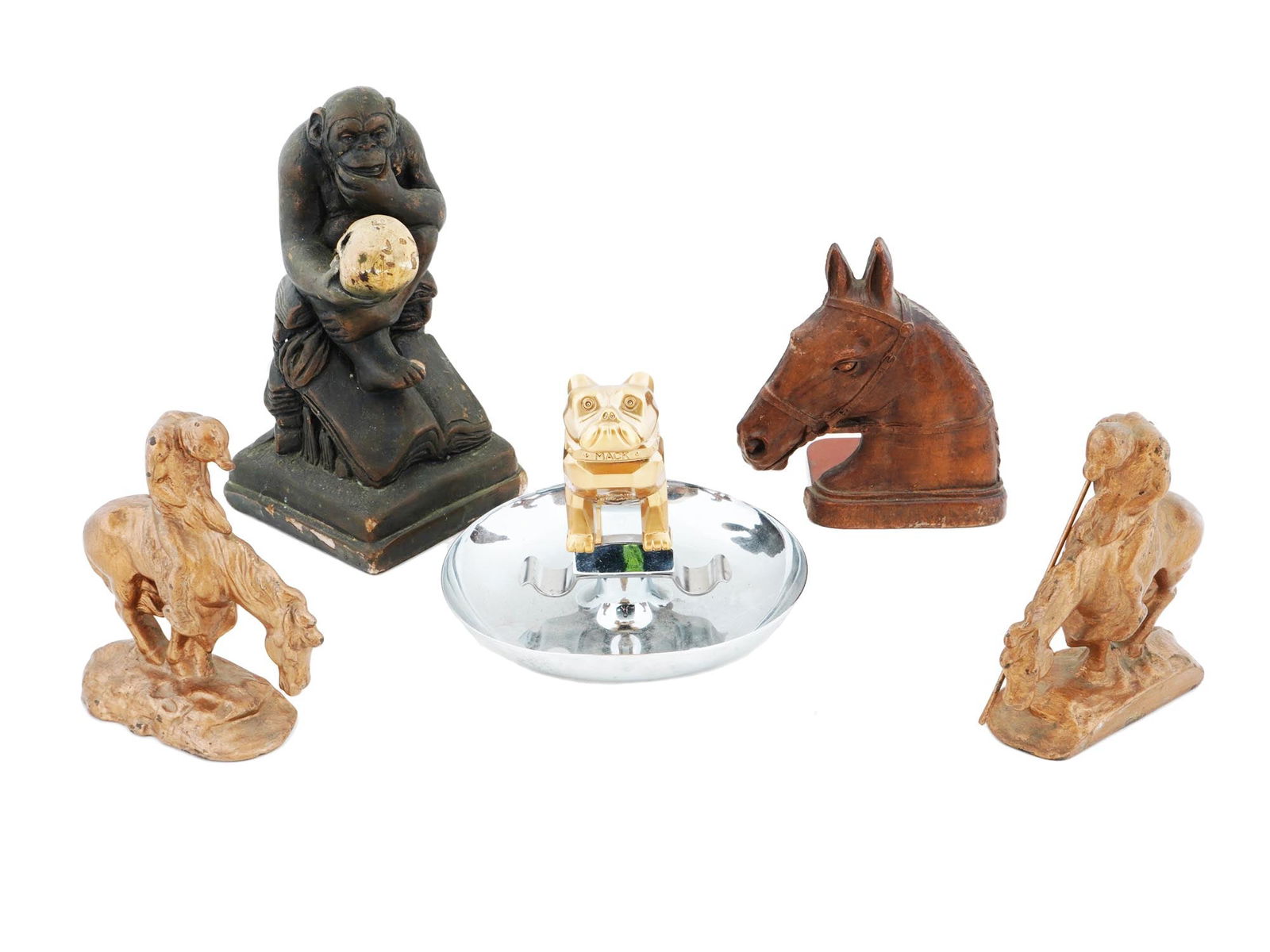 COLLECTION OF VINTAGE ANIMAL FIGURINES AND BOOKENDS (1 of 10)