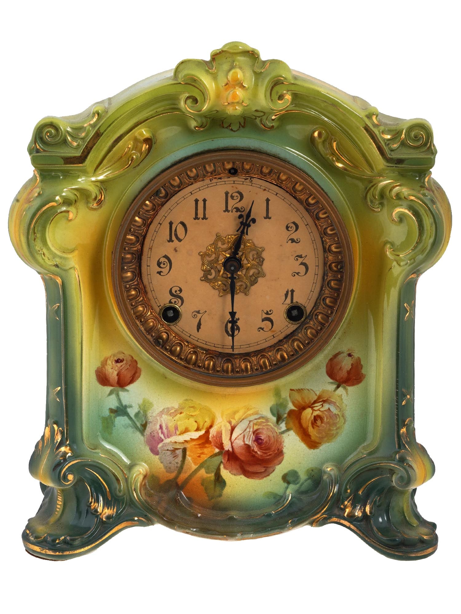 ANSONIA ROYAL BONN OF GERMANY PORCELAIN CLOCK (1 of 12)