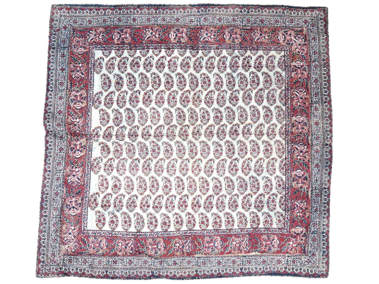 19TH CENTURY ANTIQUE PERSIAN KALAMKARI TEXTILE (1 of 5)